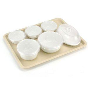 병원용 식판 4찬 화이트 배식판 성인 식판 나눔 식판 국그릇 도자기그릇 홈세트 병원식기
