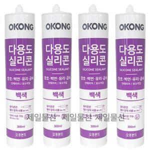 오공 다용도 실리콘 백색 300ml 4개