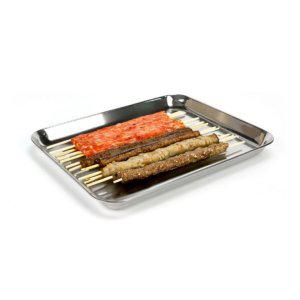 업소용 스테인레스 사각쟁반 4호 트레이 써빙 병원 식당 위생