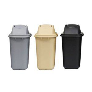 업소용 PP 스윙뚜껑 휴지통 쓰레기통 20L 화장실 냄새차단 분리수거 식당 사무실