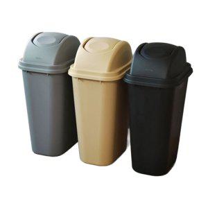 업소용 PP 스윙뚜껑 휴지통 쓰레기통 40L 화장실 냄새차단 분리수거 식당 사무실