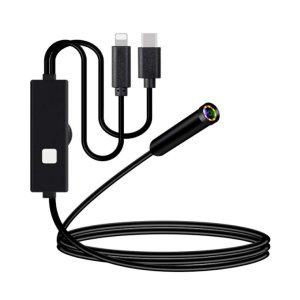 USB C타입 iOS핀 2 IN 1 FHD 스마트폰 내시경 카메라 1M 고화질 방수 기능 배수관 차량 파이프 수리