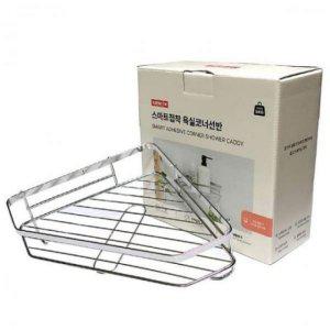 무타공 수납 스텐 선반 샤워실 스파이더락 욕실선반 화장실 코너