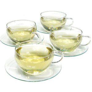 투명 유리 홍차잔 250ml 4인조 세트 커피잔 머그잔 찻잔 다용도 컵