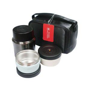 블랙 스텐 보온도시락세트 470ml 도시락통 죽통 찬합 소풍 피크닉