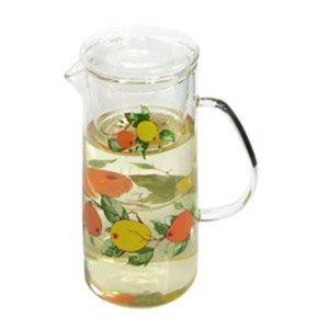 필터 유리 물병 1000ml 레몬티 주전자 물통 저그 냉장고