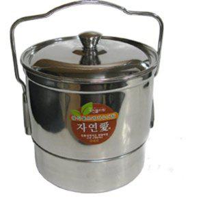키친플라워 자연애 스테인리스 음식물 쓰레기 처리기 4.5L 주방 수거함 분리수거통
