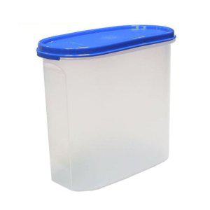블루 민자 타원 밀폐용기 1700ml 반찬통 잡곡통 시리얼 냉장고 보관