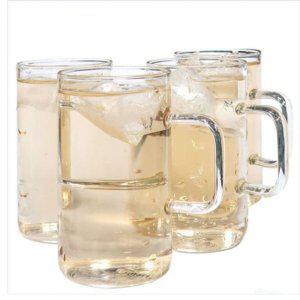 베이직 유리 맥주잔 650ml 4인조 대형 머그잔 글라스 물컵 다용도