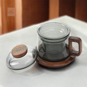 내열유리 티머그 세트 200ml 내열유리티포트 카페티팟 차도구
