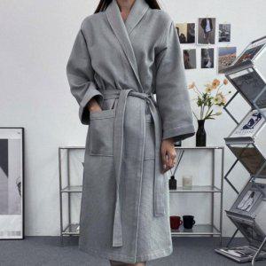 목욕 여성 배스 타올 타월 로브 호텔 와플 샤워 가운