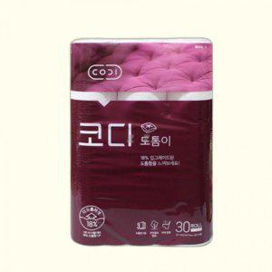 3겹 30롤 화장지 두루마리 도톰한 비데겸용 순백