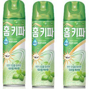 홈키파 뿌리는 모기약 제거 살충제 모기에어졸 허브향 3P 낚시 스프레이