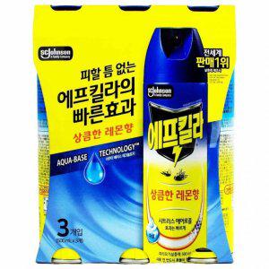 에프킬라 에이치식스 수성에어로졸 상큼한 레몬향 500ml 3개입 0330