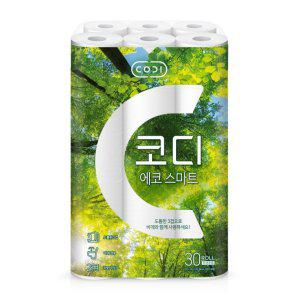 3겹롤휴지 코디 에코스마트 두루마리 화장지 3겹 22m 30롤 1팩 3겹두루마리휴지