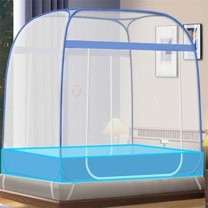 원터치 모기장 180x200cm 블루 싱글침대모기장 사각모기장 침대위모기장