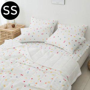 해피니 파인애플 여름 간절기 이불 패드세트 슈퍼싱글 SS 화이트 베개솜 별매