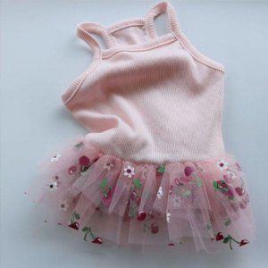 원피스 치마 발레 체리 강아지 튜튜 1P 드레스 민소매