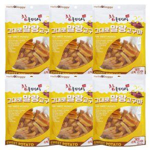 6P 반건조 영양 스틱 말랑 강아지 250g 간식 고구마