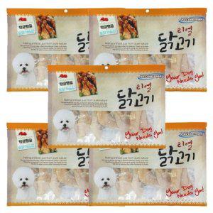리얼 강아지 육포 닭가슴살 300g 5P 영양 간식 져키