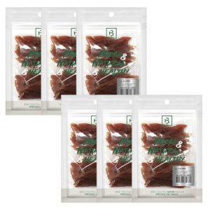 부드러운 강아지 육포 오리 꽈배기 180g 6P 져키 간식
