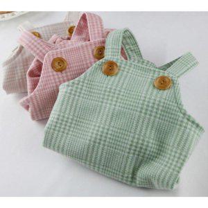 체크 강아지 깔끔한 단추 나시 올인원 2XL 핑크 1P 점프수트