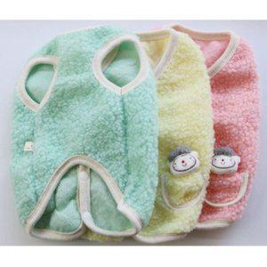 포켓 강아지 안정감있는 보송 조끼 핑크 3XL 1P 겨울 산책 보온