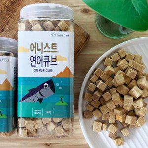 강아지 그대로 안정 동결건조 큐브 연어 150g 1P 트릿 한입
