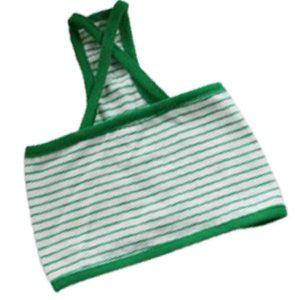 강아지 알뜰 단가라 X자 크롭 나시티 그린 2XL 1P 티셔츠