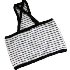 단가라 강아지 시그니처 X자 크롭 나시티 블랙 2XL 1P T셔츠
