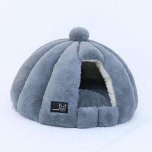 고양이 이지 극세사 이글루 그레이 1P 침대 숨숨집