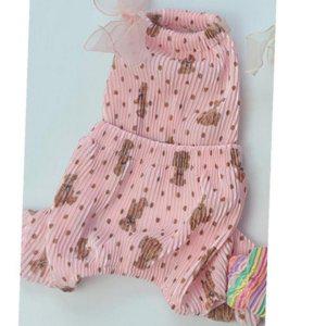 강아지 주름 데일리 올인원 곰돌이 1P 시원한 점프수트 여름