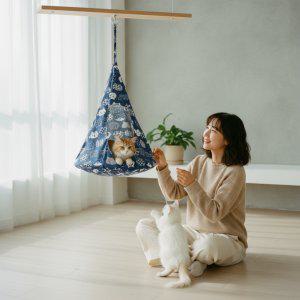 반려묘 해먹형 캣타워 방석 텐트 침대