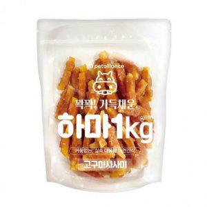 EAS 펫얼라이언스 강아지간식 하마 고구마 사사미 1kg