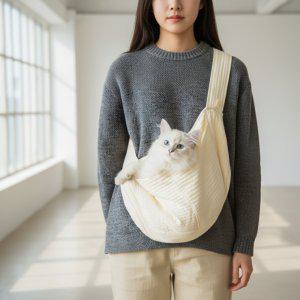 강아지 고양이 이동장 숄더백 반려동물 외출용 슬링백 만두형 산책가방