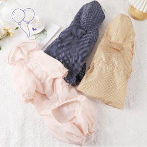 강아지 땡땡이 우비 귀여운 산책용 레인코트 3컬러 애견 의류 방수 기능성 산책템
