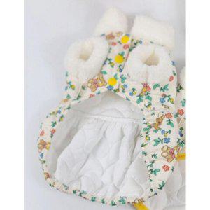 곰돌이 강아지 클래식 패딩 원피스 2XL 1P 겨울 하네스 산책