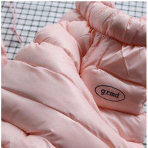 말랑 강아지 데일리 푹신 패딩 조끼 핑크 2XL 1P 지퍼 겨울