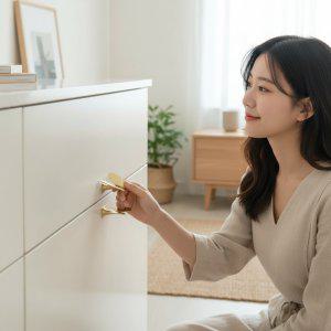 골드 황동 가구 손잡이 부엌 서랍장 옷장 나비 모양 핸들