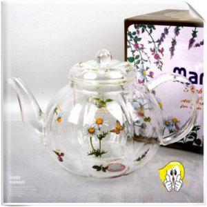 포시즌 호박포트 1.2L 내열유리 유리필터 008938 세트 고풍 수입주방 골즈로즈 욕실 잎차 유리주 네모잡화
