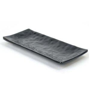 멜라민 접시 초밥 생선 접시 플레이팅 검정 40.3cm