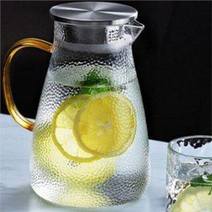 홈카페 유리 물병 1.5L 냉장고 내열 유리 물병 1.5L 대용량 보리차