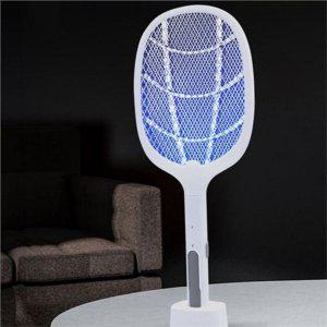 거치식 충전식 모기채 원버튼 탁상용 전기 모기채 여름철 가정용 무선