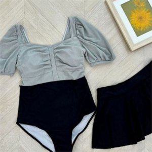 빅사이즈 원피스 수영복 플레어스커트동봉 셔링 스커트 수영복 여름 해변