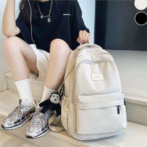 데일리 여성 백팩 심플 여성 책가방 나들이 학생 가벼운