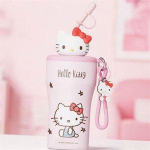 스트랩 피규어 빨대 텀블러 630ml 산리오 텀블러 휴대용 보냉