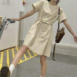 데일리 여성 반팔 원피스 캐주얼 여성 a라인 원피스 루즈핏