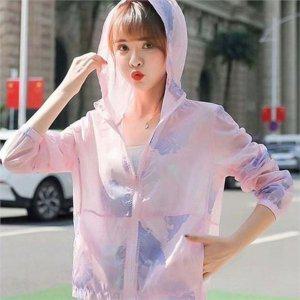 루즈핏 여성 후드 집업 FREE 시스루 후드 집업 얇은 여름