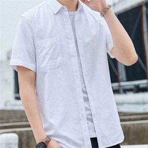 오버핏 남성 반팔 셔츠 데일리 반팔 셔츠 오픈카라 캐주얼 남방