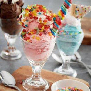 아이스크림 유리 빙수 볼 홈카페 투명 빙수 볼 디저트 시리얼